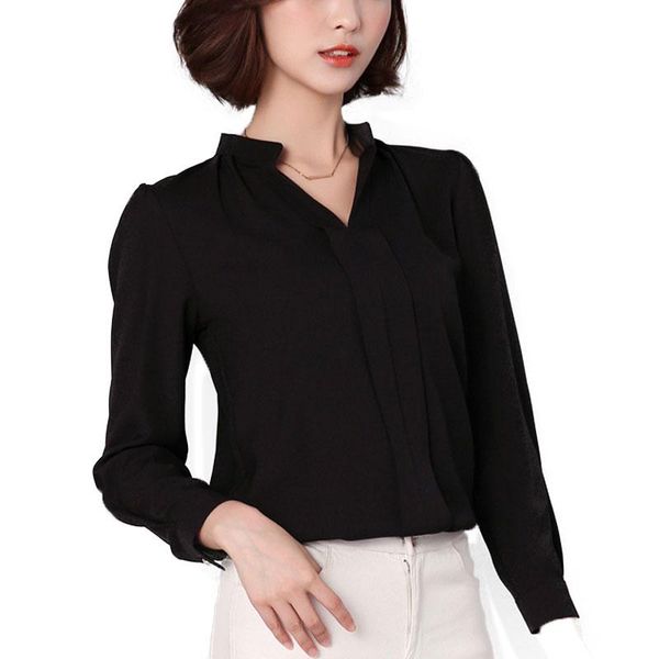 women's blouses & shirts volocean 2021 chiffon women blouse autumn winter office shirt v-neck blusas kimono hem solid fashion tee, White
women's blouses & shirts volocean 2021 chiffon women blouse autumn winter office shirt v-neck blusas kimono hem solid fashion tee, White