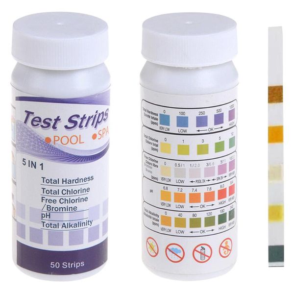 lab supplies 50pcs/pack water quality tester papers portable 5-in-1 test strips ph indicator paper disposable testing tools swimming pool sp
lab supplies 50pcs/pack water quality tester papers portable 5-in-1 test strips ph indicator paper disposable testing tools swimming pool sp