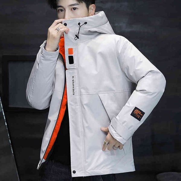 2021 winter new men's youth thickened down korean fashion cotton padded et, Black