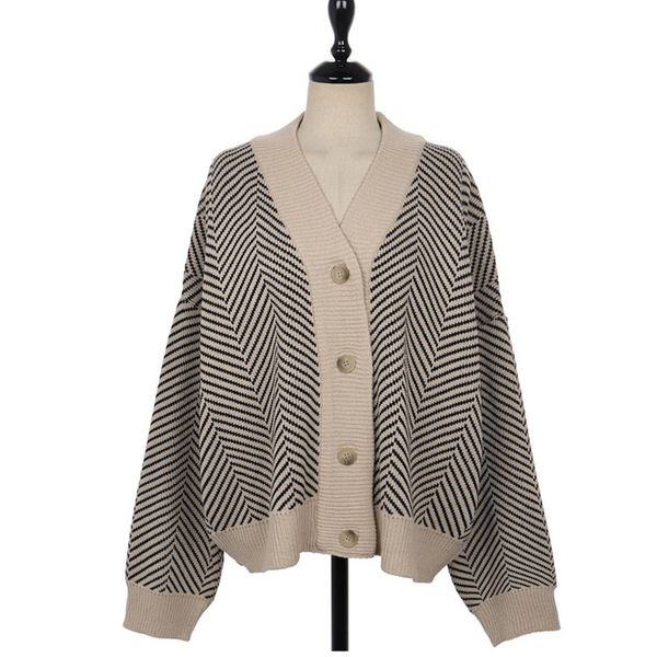 apricot striped sweater knitted v-neck long sleeve cardigans single-breasted autumn m0277 210514, White
apricot striped sweater knitted v-neck long sleeve cardigans single-breasted autumn m0277 210514, White