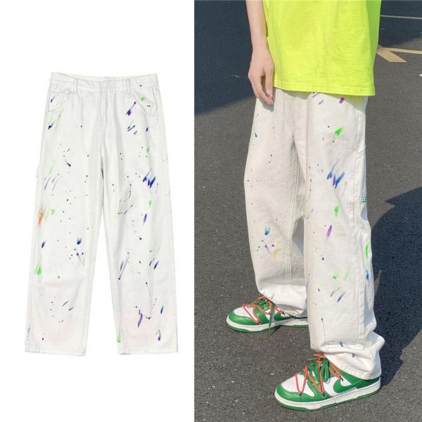 men's jeans white black for men summer vintage pants niche splash design oldschool hip hop streetwear denim clothes china, Blue
men's jeans white black for men summer vintage pants niche splash design oldschool hip hop streetwear denim clothes china, Blue