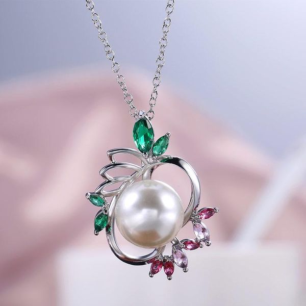 pendant necklaces caoshi gorgeous big round imitation pearl pendants women necklace with lotus shape colorful stone fashion banquet party je, Silver
pendant necklaces caoshi gorgeous big round imitation pearl pendants women necklace with lotus shape colorful stone fashion banquet party je, Silver