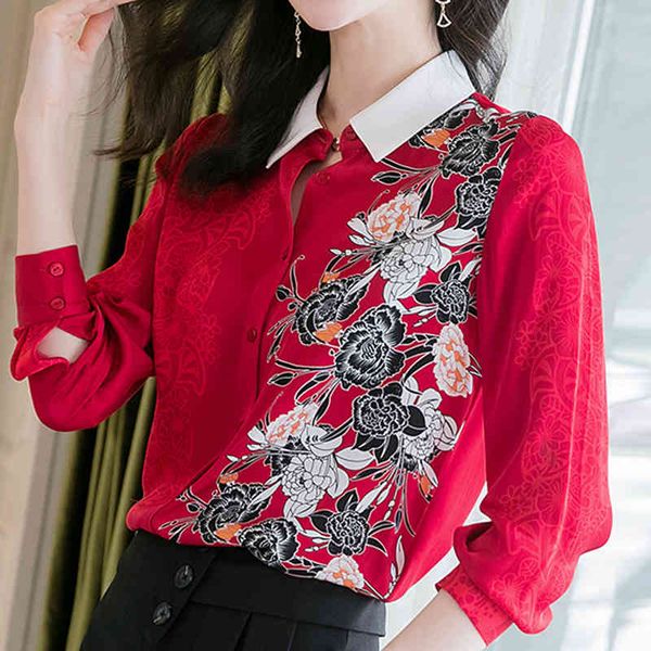 blouse women blusas mujer de moda long sleeve red print chiffon blouse turn down collar office blouse shirt blusa e170 210426, White
blouse women blusas mujer de moda long sleeve red print chiffon blouse turn down collar office blouse shirt blusa e170 210426, White