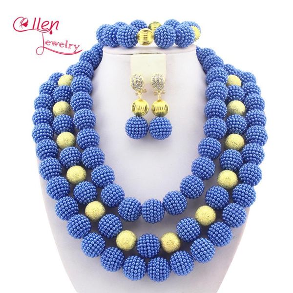 earrings & necklace perfect african beads jewelry set nigerian wedding party blue sets crystal w9910, Silver
earrings & necklace perfect african beads jewelry set nigerian wedding party blue sets crystal w9910, Silver
