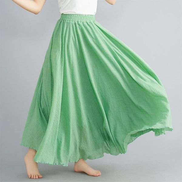 skirts 2021 summer style large size cotton and linen skirt elastic waist a-line long solid color swing 24 colors, Black
skirts 2021 summer style large size cotton and linen skirt elastic waist a-line long solid color swing 24 colors, Black