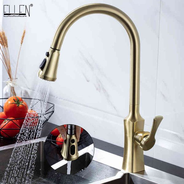 kitchen faucets brush gold faucet pull out mixer tap 360 degree rotation stream sprayer nozzle sink cold taps elk3398 9tz7
kitchen faucets brush gold faucet pull out mixer tap 360 degree rotation stream sprayer nozzle sink cold taps elk3398 9tz7