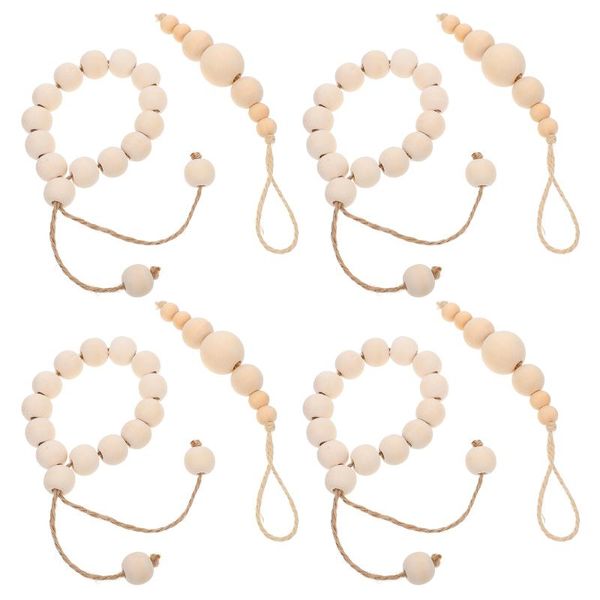 napkin rings 8pcs simple holders natural wooden bead wall decor