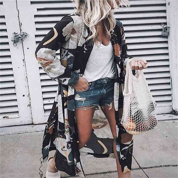 loose casual vintage kimono cardigan women floral printed chiffon blouse summer long sunscreen shawl beach long sleeve, White;black
loose casual vintage kimono cardigan women floral printed chiffon blouse summer long sunscreen shawl beach long sleeve, White;black