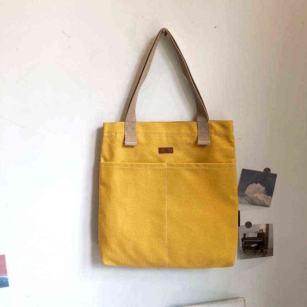 shopping bags women's shoulder canvas tote girls shoppers fashion casual solid color large capacity splicing students handbags 220307
shopping bags women's shoulder canvas tote girls shoppers fashion casual solid color large capacity splicing students handbags 220307