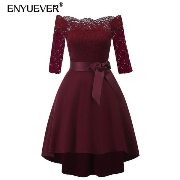 casual dresses enyuever plus size evening party dress 2021 off shoulder robe high low 3/4 sleeve elegant lace women clothing vestidos, Black;gray
casual dresses enyuever plus size evening party dress 2021 off shoulder robe high low 3/4 sleeve elegant lace women clothing vestidos, Black;gray