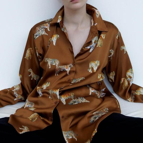 women shirt autumn 2021 fashion animal prints blouse modern lady loose shirts women's blouses &, White
women shirt autumn 2021 fashion animal prints blouse modern lady loose shirts women's blouses &, White