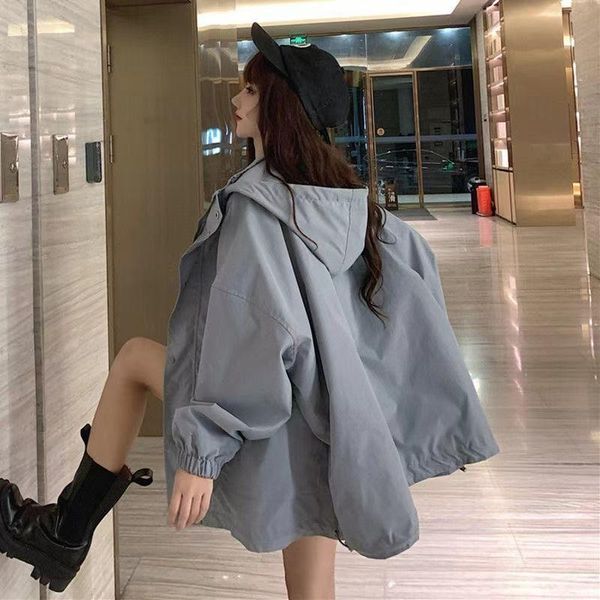 women's jackets harajuku solid hooded jacket cargo oversized autumn 2021 korean fashion bf style thin casual loose coat trend, Black;brown
women's jackets harajuku solid hooded jacket cargo oversized autumn 2021 korean fashion bf style thin casual loose coat trend, Black;brown