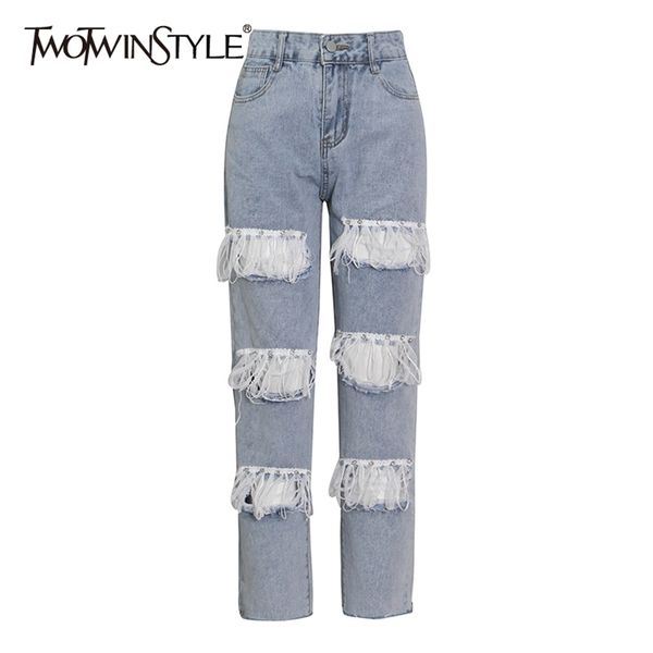 patchwork tassel hollow out denim trousers for women high waist casual blue straight jeans female fashion 210521
patchwork tassel hollow out denim trousers for women high waist casual blue straight jeans female fashion 210521