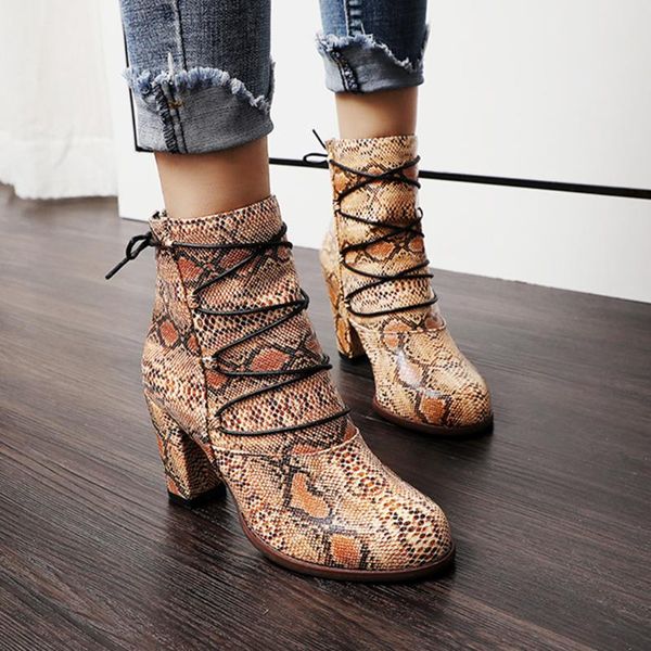boots winter women shoes fashion snake grain round toe zipper cross strappy square root heels vintage botas mujer, Black
boots winter women shoes fashion snake grain round toe zipper cross strappy square root heels vintage botas mujer, Black