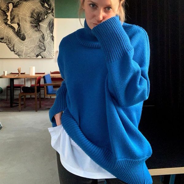 autumn winter high collar sweater long sleeve knitted pullover warm thick solid color sweaters european american style knit sweatshirts, White;black
autumn winter high collar sweater long sleeve knitted pullover warm thick solid color sweaters european american style knit sweatshirts, White;black