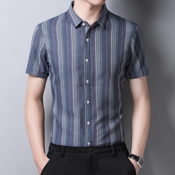 men's casual shirts summer short sleeve men cotton linen striped shirt slim fit camisa masculina drop c785, White;black
men's casual shirts summer short sleeve men cotton linen striped shirt slim fit camisa masculina drop c785, White;black