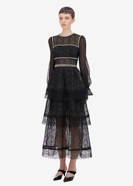a line crew autumn women es vintage black chiffon long sleeve patchwork beading ruffles hollow out lace, Black;gray
a line crew autumn women es vintage black chiffon long sleeve patchwork beading ruffles hollow out lace, Black;gray