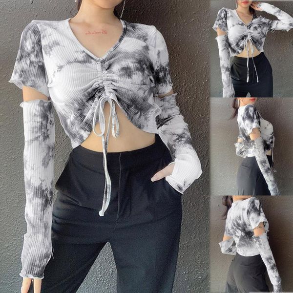women's t-shirt 40# summer t-shirts women short v-neck broken sleeve t shirt hollow out shirring navel long camisetas de mujer jhhy, White
women's t-shirt 40# summer t-shirts women short v-neck broken sleeve t shirt hollow out shirring navel long camisetas de mujer jhhy, White