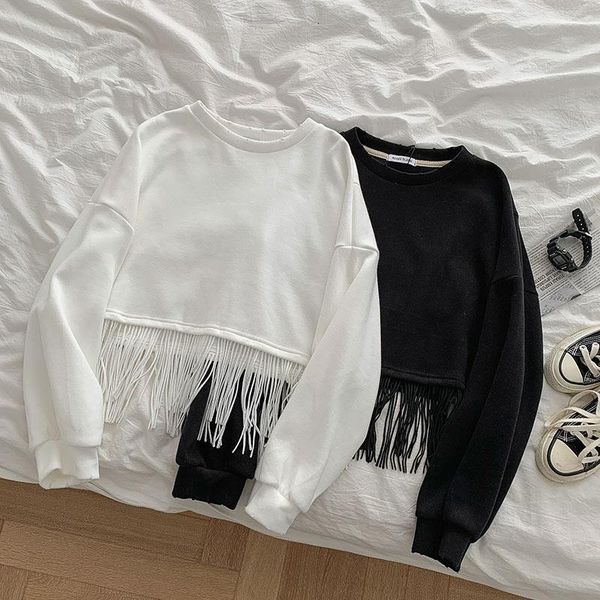 hoodies autumn tassel casual sweatshirt women o -neck long sleeve white black short female fashion oversize cotton pullover
hoodies autumn tassel casual sweatshirt women o -neck long sleeve white black short female fashion oversize cotton pullover