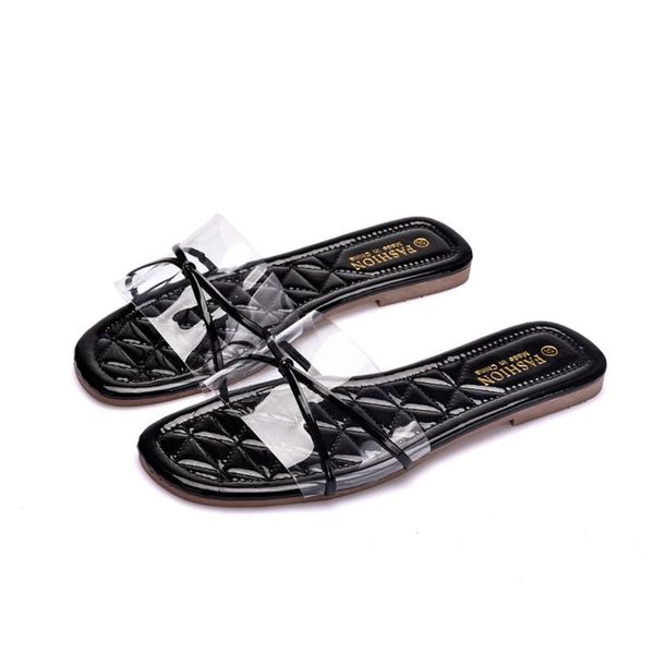 slippers sagace women solid transparent slipper casual soft bottom open toe shoes lady flat with slides femme anti-sip, Black
slippers sagace women solid transparent slipper casual soft bottom open toe shoes lady flat with slides femme anti-sip, Black