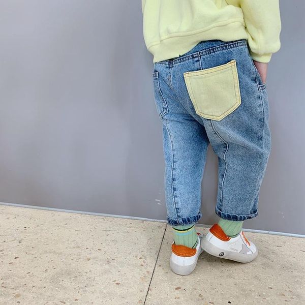 jeans wlg boys girls kids autumn spring patchwork pocket denim blue jean baby casual all match trousers 1-6 years
jeans wlg boys girls kids autumn spring patchwork pocket denim blue jean baby casual all match trousers 1-6 years