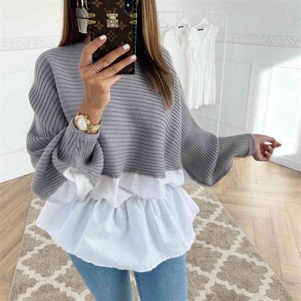 women's knits & tees women ruffles tunic patchwork shirt autumn winter elegant casual o-neck long sleeve korean streetwear blouse, White
women's knits & tees women ruffles tunic patchwork shirt autumn winter elegant casual o-neck long sleeve korean streetwear blouse, White