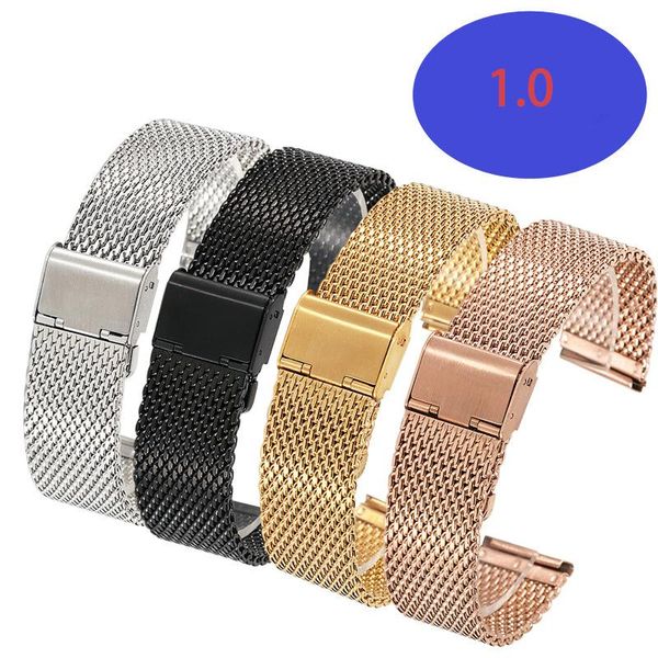 watch bands 2021 stylish 1.0 universal milanese watchbands 18-24 mm rose gold stainless steel strap replacement, Black;brown
watch bands 2021 stylish 1.0 universal milanese watchbands 18-24 mm rose gold stainless steel strap replacement, Black;brown