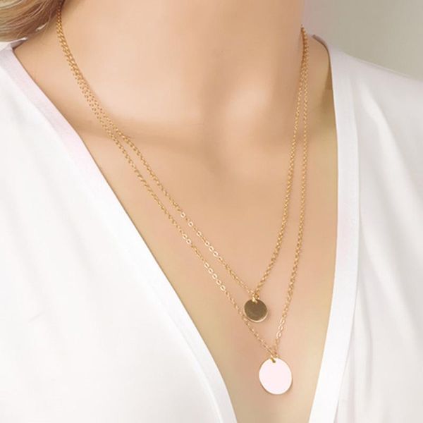 pendant necklaces gold color round sequin coin necklace double chain layered choker collar women statement jewelry bijoux, Silver
pendant necklaces gold color round sequin coin necklace double chain layered choker collar women statement jewelry bijoux, Silver