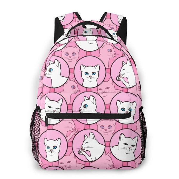 backpack 2021 cute white cats bags
