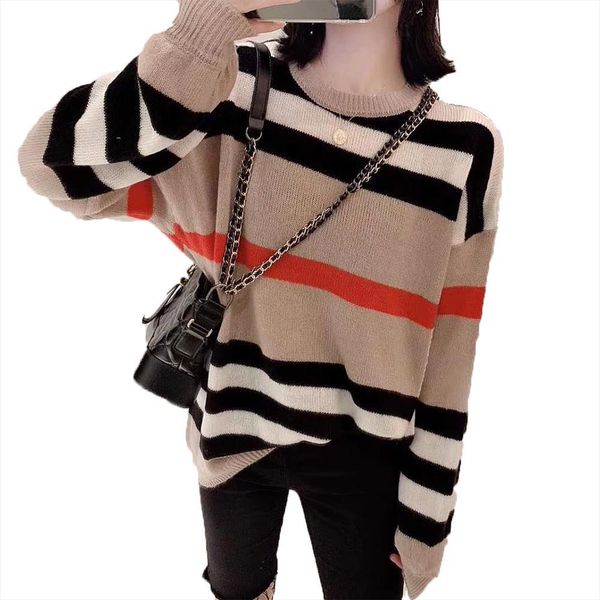 spring autumn cute striped womens sweater pullover knitted korean winter jumper jersey clothing, White;black
spring autumn cute striped womens sweater pullover knitted korean winter jumper jersey clothing, White;black