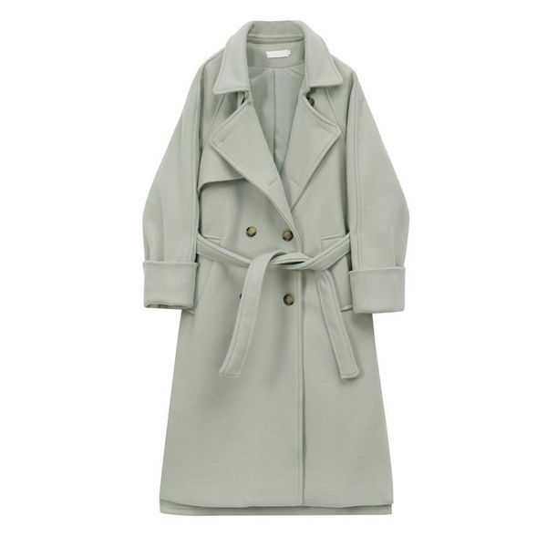 women's wool & blends woolen coat women korean style loose mid-length autumn and winter simple temperament british, Black
women's wool & blends woolen coat women korean style loose mid-length autumn and winter simple temperament british, Black
