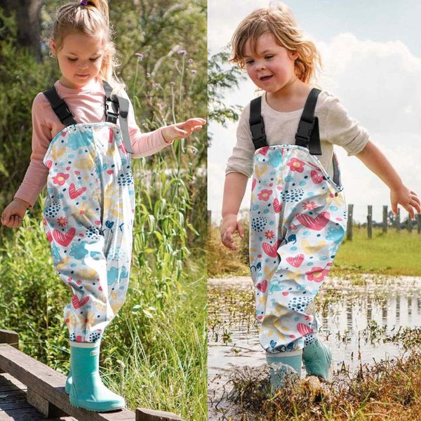 jumpsuits suspender jumpsuit for girls toddler kids boys rain dungarees windproof mud teens children clothes, Blue