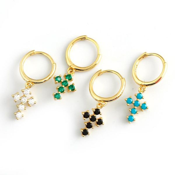 hoop & huggie 18k gold 100% authentic 925 sterling silver religion cross earring prong colored zircon piercing earings trend jewelry ce116, Golden;silver
hoop & huggie 18k gold 100% authentic 925 sterling silver religion cross earring prong colored zircon piercing earings trend jewelry ce116, Golden;silver