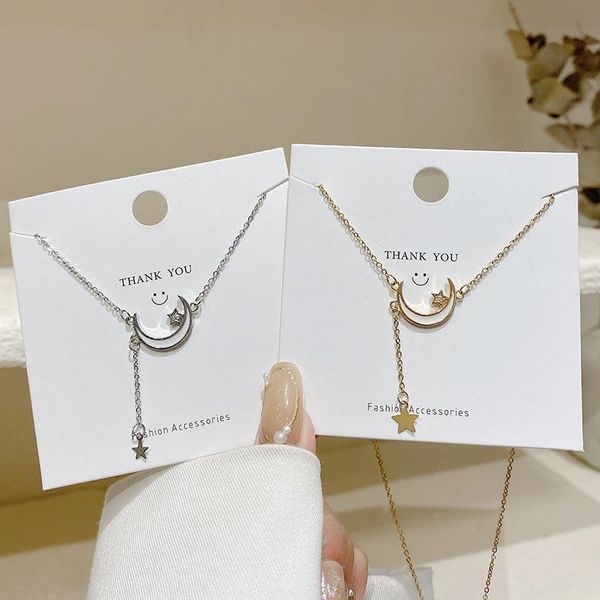 chains stars and moon simple titanium steel necklace women's 2021 fashion accessories light luxury niche design clavicle, Silver
chains stars and moon simple titanium steel necklace women's 2021 fashion accessories light luxury niche design clavicle, Silver