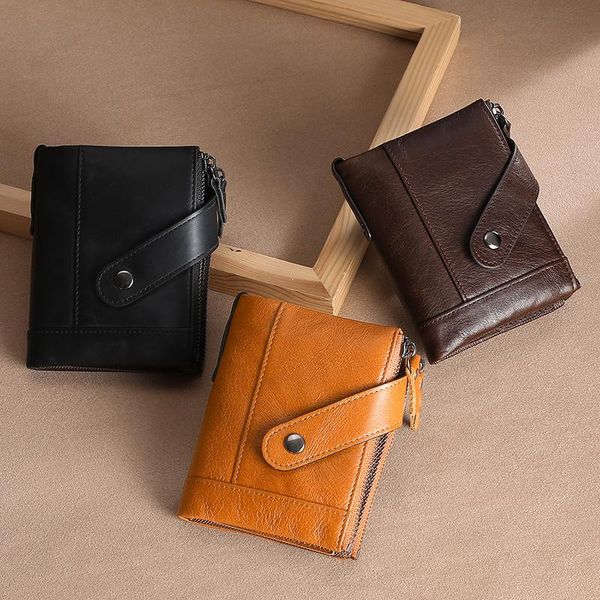 wallets double zipper short men's wallet genuine leather buckle antimagnetic change coin hand held oil package wax, Red;black
wallets double zipper short men's wallet genuine leather buckle antimagnetic change coin hand held oil package wax, Red;black