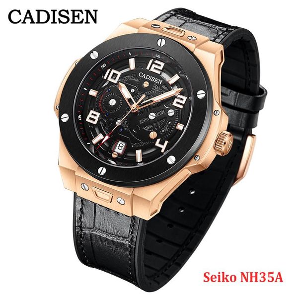 wristwatches cadisen 2021 automatic watch for men mechanical business waterproof sapphire glass gold clock nh35, Slivery;brown
wristwatches cadisen 2021 automatic watch for men mechanical business waterproof sapphire glass gold clock nh35, Slivery;brown