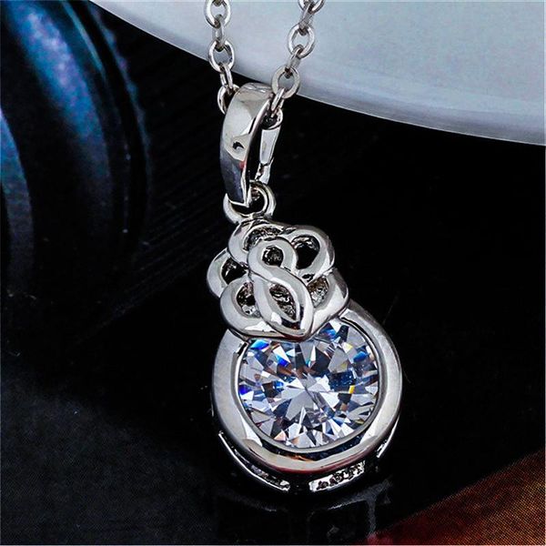 pendant necklaces cute female ladies round pendants fashion gold color party necklace vintage flower wedding for women, Silver
pendant necklaces cute female ladies round pendants fashion gold color party necklace vintage flower wedding for women, Silver
