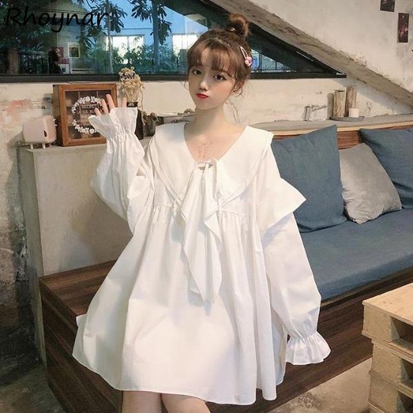 casual dresses flare sleeve dress women double-layer collar ruffles solid autumn preppy all-match fashion leisure mini vestido streetwear, Black;gray
casual dresses flare sleeve dress women double-layer collar ruffles solid autumn preppy all-match fashion leisure mini vestido streetwear, Black;gray