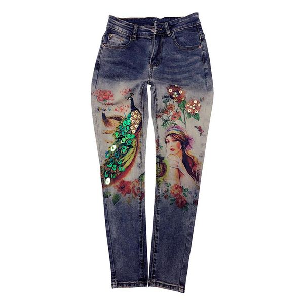 plus size 25-322021 spring autumn women fashion painted beauty jeans denim pants vintage cotton pencil women's, Blue
plus size 25-322021 spring autumn women fashion painted beauty jeans denim pants vintage cotton pencil women's, Blue
