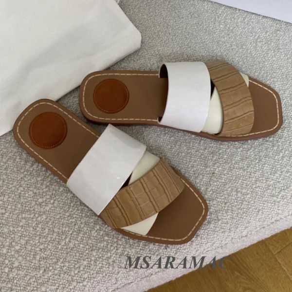 slippers summer leather stitching cross webbing flat retro women wear fashion dress shoes, Black
slippers summer leather stitching cross webbing flat retro women wear fashion dress shoes, Black