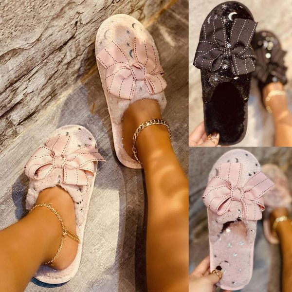 slippers women's fashion shoes casual warm butterfly knot house round toe femal indoor cotton flats, Black
slippers women's fashion shoes casual warm butterfly knot house round toe femal indoor cotton flats, Black