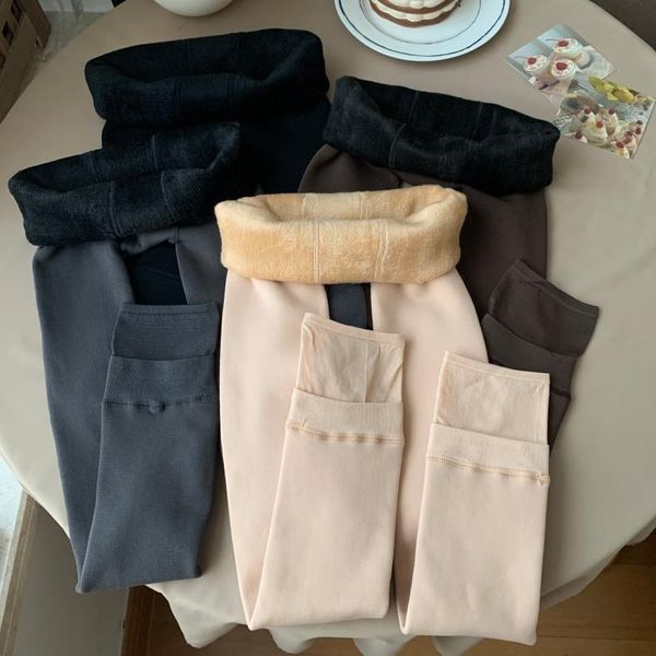 women's leggings autumn and winter korean version 2021 plush thickened tight elastic wear versatile warm pants, Black
women's leggings autumn and winter korean version 2021 plush thickened tight elastic wear versatile warm pants, Black