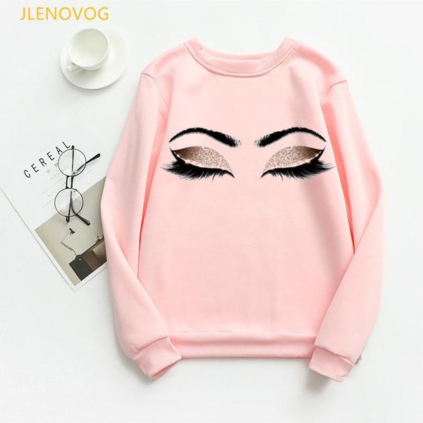 women's hoodies & sweatshirts arrival 2021 makeup art pink eyelashes sweatshirt women vogue oversized velvet thickening coat sudadera, Black
women's hoodies & sweatshirts arrival 2021 makeup art pink eyelashes sweatshirt women vogue oversized velvet thickening coat sudadera, Black