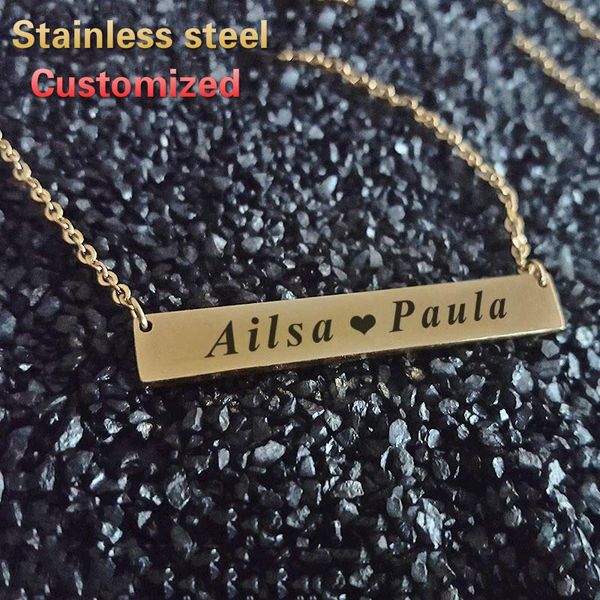 pendant necklaces stainless steel bar necklace couple jewelry statement men women lover's gifts, Silver
pendant necklaces stainless steel bar necklace couple jewelry statement men women lover's gifts, Silver