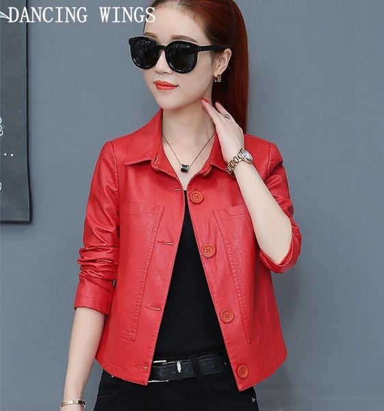 women's jackets spring and autumn women short pu leather jacket fashion turn down collar single-breasted slim coat, Black;brown
women's jackets spring and autumn women short pu leather jacket fashion turn down collar single-breasted slim coat, Black;brown