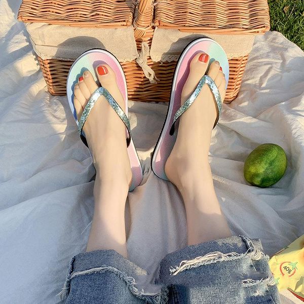 slippers summer color shiny women's flip flops casual flat light women holiday beach girls candy home, Black
slippers summer color shiny women's flip flops casual flat light women holiday beach girls candy home, Black