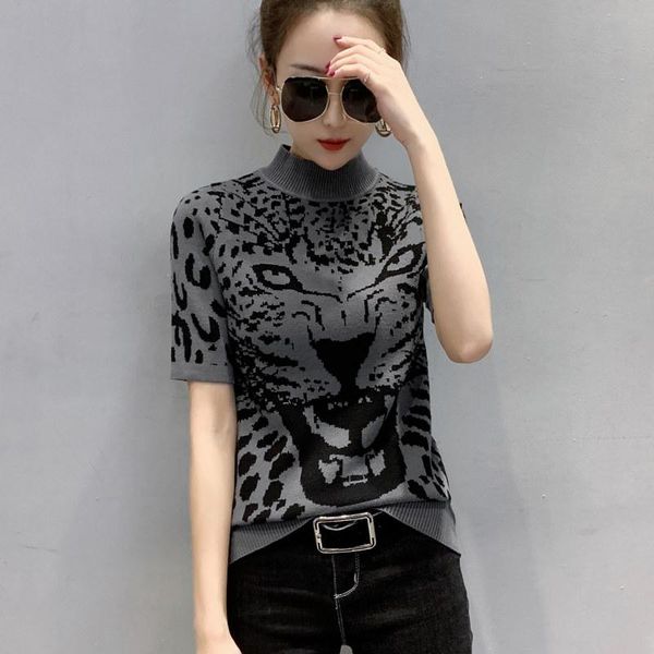 women's sweaters #3828 spring women and pullovers turtleneck sweater short sleeves slim leopard pattern knitted vintage, White;black
women's sweaters #3828 spring women and pullovers turtleneck sweater short sleeves slim leopard pattern knitted vintage, White;black