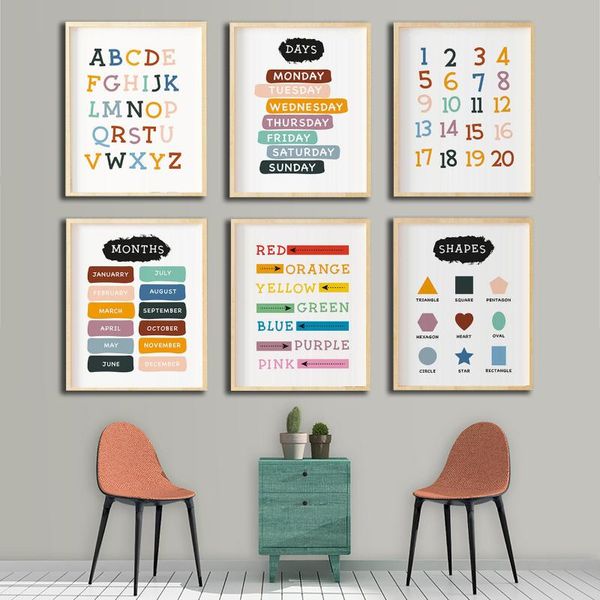 paintings kids wall art, nursery prints, children's educational classroom print numbers, colours, alphabet, shapes
paintings kids wall art, nursery prints, children's educational classroom print numbers, colours, alphabet, shapes