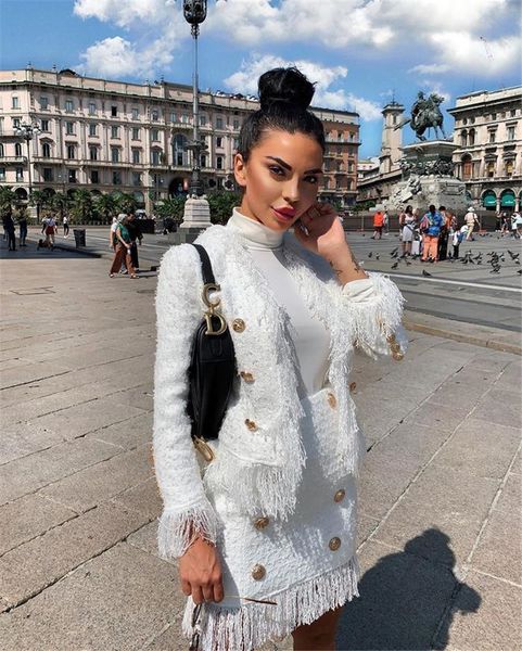 women's tracksuits autumn white tassel two pieces bandage set full sleeves button crop bodycon mini elegant femal celebri, Gray
women's tracksuits autumn white tassel two pieces bandage set full sleeves button crop bodycon mini elegant femal celebri, Gray