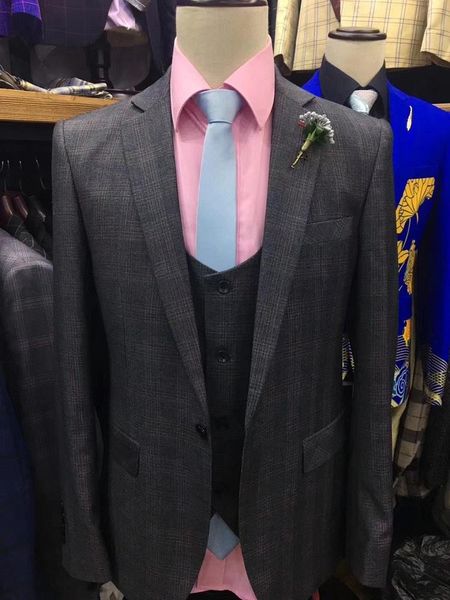 men's suits & blazers grey formal checkered wedding suit men plaid pants vest 3 pieces damier stripe blazer terno masculino slim fit tu, White;black
men's suits & blazers grey formal checkered wedding suit men plaid pants vest 3 pieces damier stripe blazer terno masculino slim fit tu, White;black